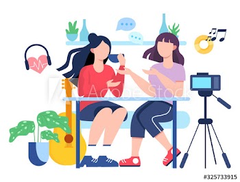 Vector illustration of video blogging concept