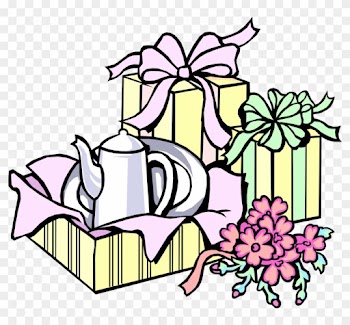 Vector Illustration Of Wedding Shower Gifts With Ribbons - Wedding Gifts Clipart