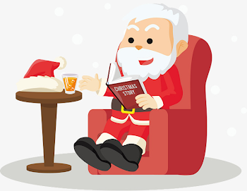 Vector Illustration Santa Claus Reading, Santa Vector, Vector ...