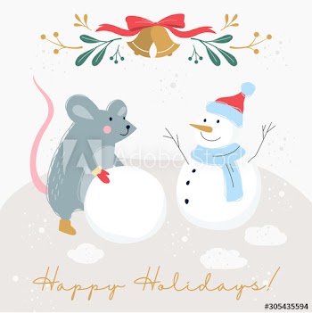 Vector illustration set of vintage posters for christmas and new year