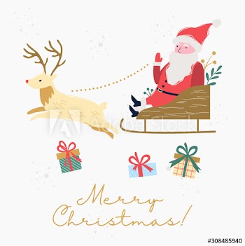 Vector illustration set of vintage posters for christmas and new year