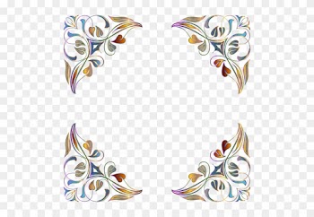 Vector Image Of Floral Decorations - Flourish Frame Floral Design Frame Png