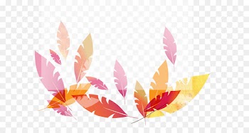 Vector leaf decoration translucent border 