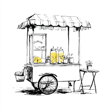 Vector Lemonade Stand Illustration