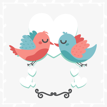 Vector Love Birds, Love, Creative Wedding, Birds PNG and Vector for ...