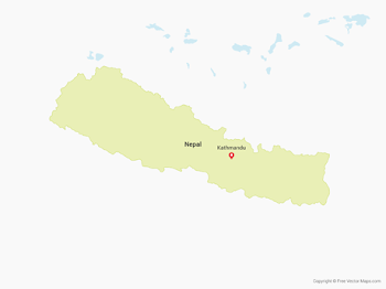 Vector Map of Nepal | Free Vector Maps