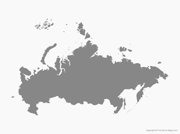 Vector Map of Russia - Single Color | Free Vector Maps
