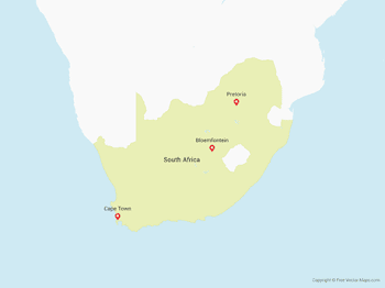 Vector Maps of South Africa | Free Vector Maps