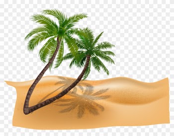 Vector Material Plant Coconut Trees Beach Beach - Palm Tree Breach Vector