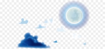 Vector night clouds and moon 