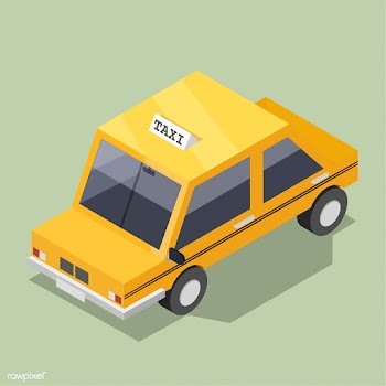 Vector of 3D yellow taxi icon | Free stock vector - 382109
