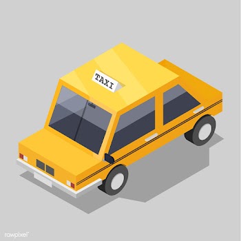 Vector of 3D yellow taxi icon | Free stock vector - 382209