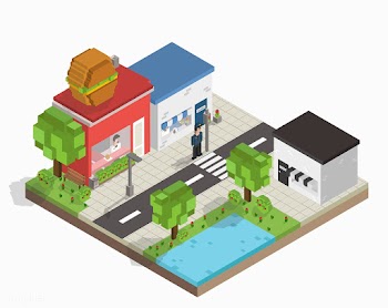 Vector of a pixelated city | Free stock vector - 95059
