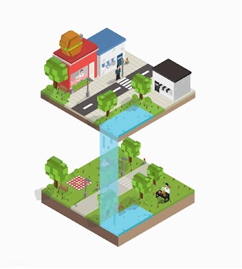 Vector of a pixelated city | Free stock vector - 95078