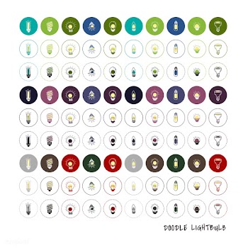 Vector of a set of light bulb | Free stock vector - 59968