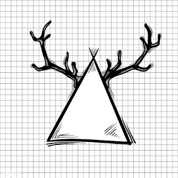 Vector of antler on triangle | Free stock vector - 60787