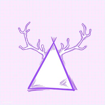 Vector of antler on triangle | Free stock vector - 60841