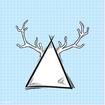 Vector of antler on triangle | Free stock vector - 60876