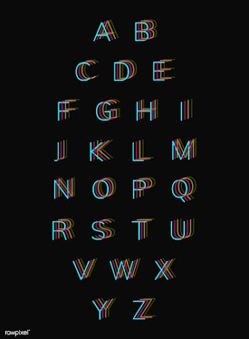 Vector of blurry style letters | Free stock vector - 44890