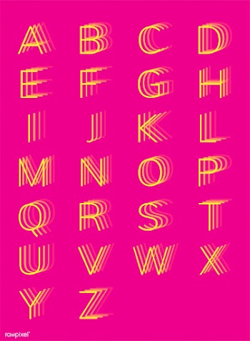 Vector of blurry style letters | Free stock vector - 44891
