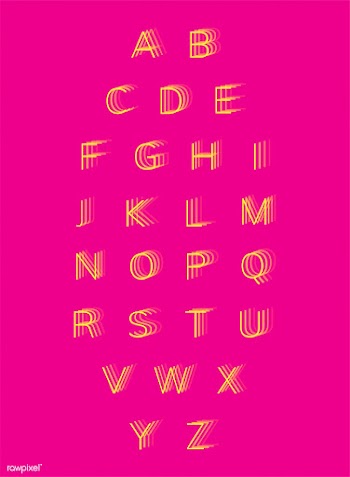 Vector of blurry style letters | Free stock vector - 44895