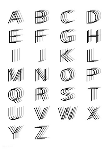 Vector of blurry style letters | Free stock vector - 44901