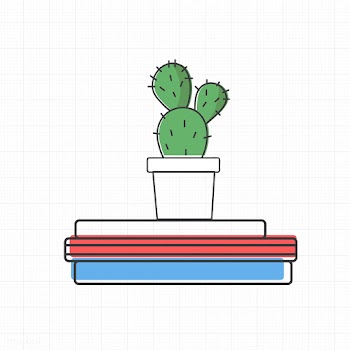 Vector of cactus on books | Free stock vector - 16638