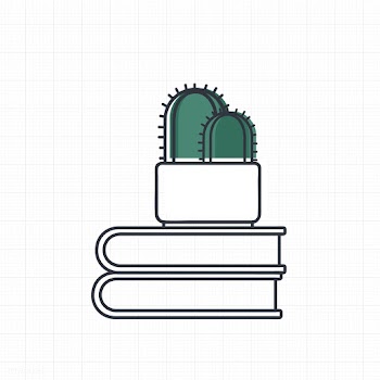 Vector of cactus on books | Free stock vector - 16643