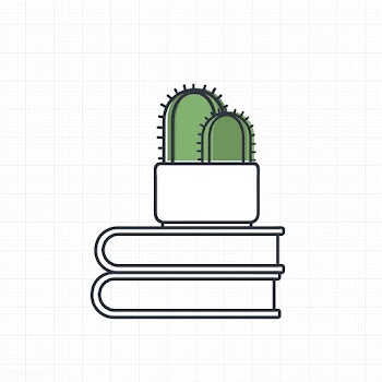 Vector of cactus on books | Free stock vector - 16761