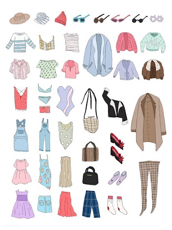 Vector of different types of clothes | Free stock vector - 251599