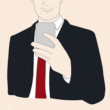 Vector of drawing businessman using mobile ph.. | Free stock vector - 47229