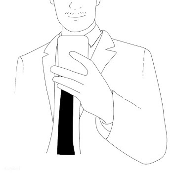 Vector of drawing businessman using mobile ph.. | Free stock vector - 47231