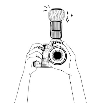 Vector of DSLR camera