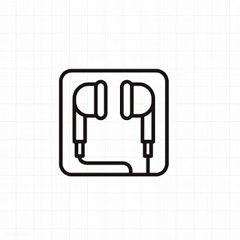Vector of earphones icon | Free stock vector - 16499