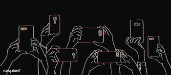 Vector of hands taking photo with smartphone | Free stock vector - 49446