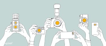 Vector of hands taking photos | Free stock vector - 49441