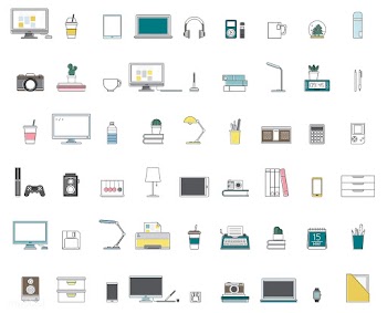 Vector of office supplies | Free stock vector - 16521