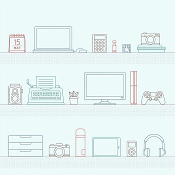 Vector of office supplies | Free stock vector - 16526