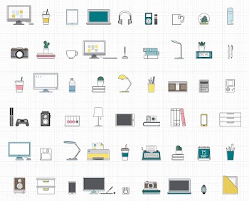 Vector of office supplies | Free stock vector - 16729