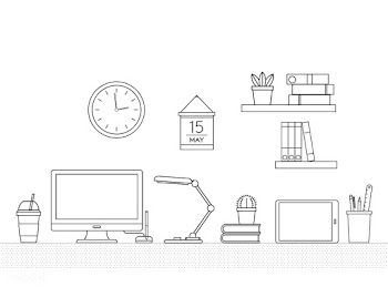Vector of office supplies | Free stock vector - 16783