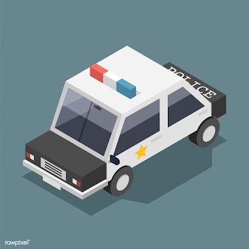Vector of police car icon | Free stock vector - 382297