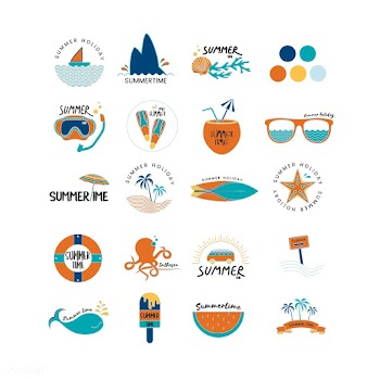 Vector of summer icons set | Free stock vector - 44373
