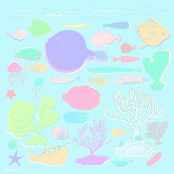 Vector of underwater creatures | Free stock vector - 47018