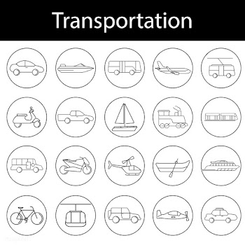 Vector of various transportation vehicles | Free stock vector - 44432
