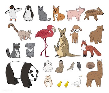 Vector of various types of animals | Free stock vector - 251625