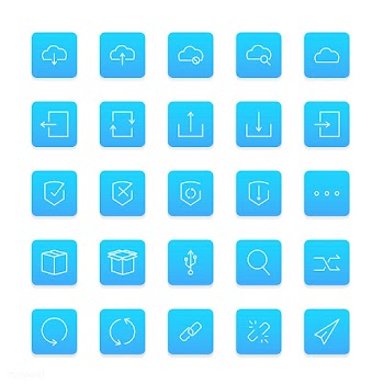 Vector of website data storage icons | Free stock vector - 249497