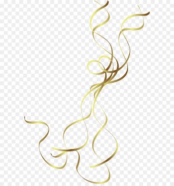 Vector painted dynamic golden ribbon 