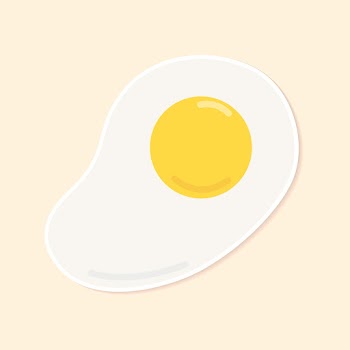 Vector pastel egg food cartoon sticker
