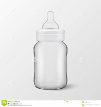 Vector Realistic Blank Baby Bottle Icon Closeup Isolated On ...