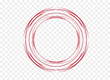 Vector red circle hand-painted hollow circle 